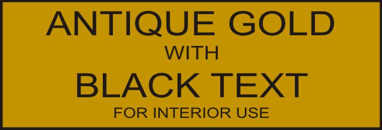 Plastic Label Antique Gold